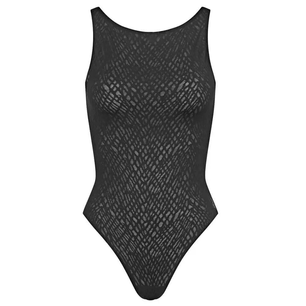 Body aus der romantischen Bodywear-Serie ZERO FEEL BLISS von der Marke Sloggi, Farbe: black, Produktfoto Vorder- oder Rückenansicht