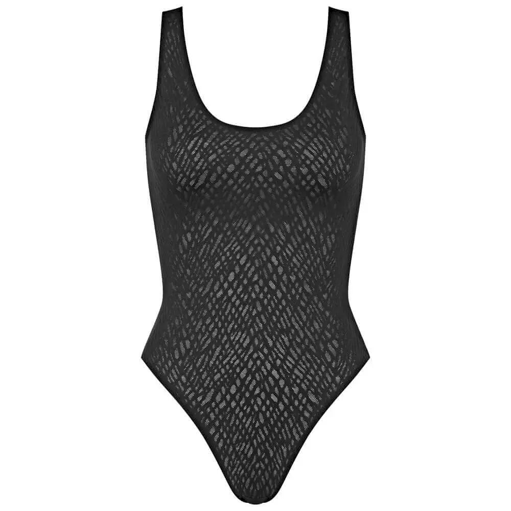 Body aus der romantischen Bodywear-Serie ZERO FEEL BLISS von der Marke Sloggi, Farbe: black, Produktfoto Vorder- oder Rückenansicht