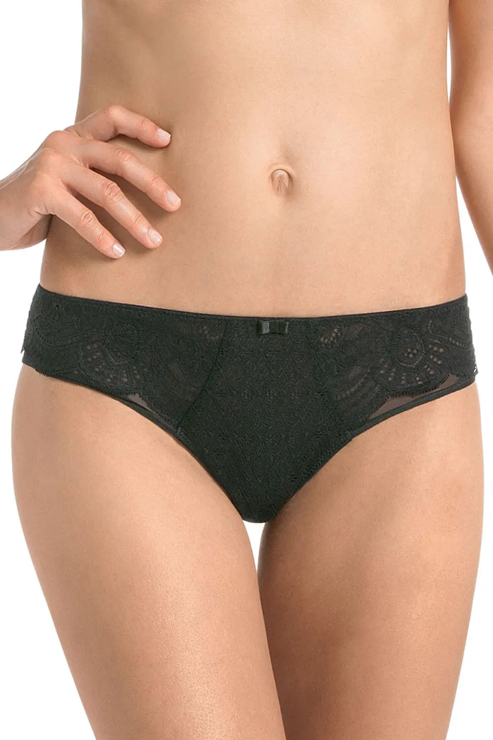 Femininer Shorty aus der Wäsche-Serie SELMA von der Marke Rosa Faia, Farbe: schwarz, Vorderansicht