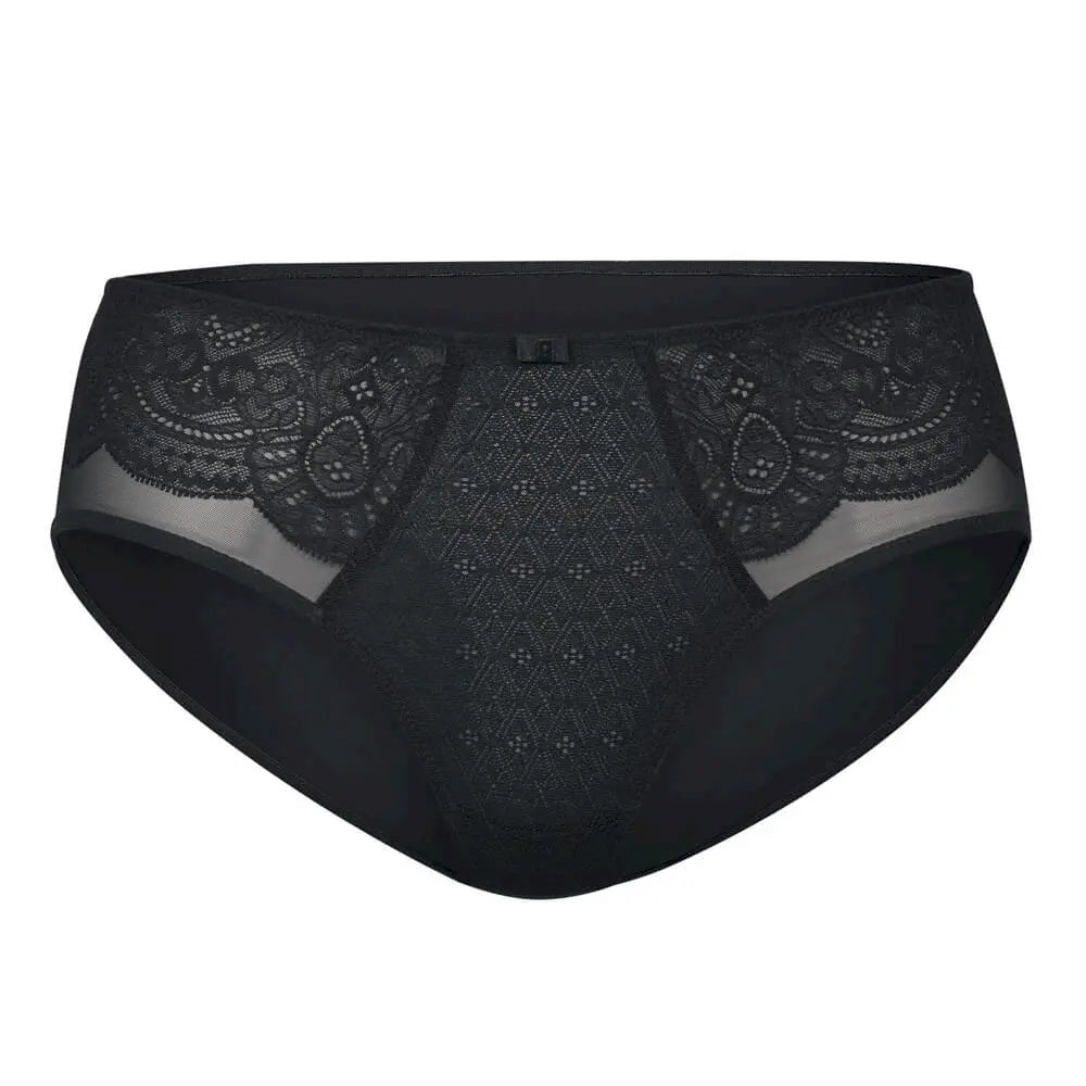 Femininer Taillenslip aus der Wäsche-Serie SELMA von der Marke Rosa Faia, Farbe: schwarz, Produktfoto