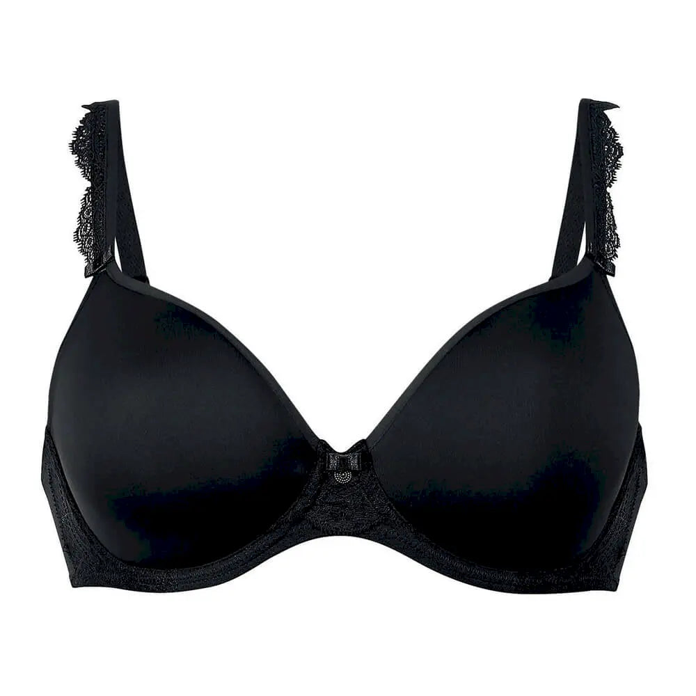 Femininer Bügel-BH mit Spacerschale aus der Wäsche-Serie SELMA von der Marke Rosa Faia, Farbe: schwarz, Produktfoto