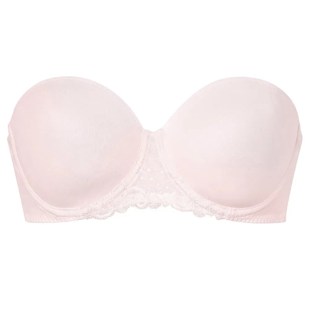 Trägerloser BH aus der Dessous-Serie DÉLICE von der Marke Simone Perele, Farbe: puder, Produktfoto