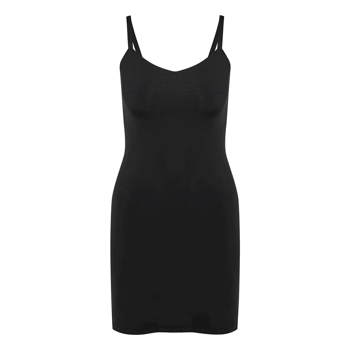 Nahezu unsichtbares Unterkleid aus der Damenunterwäsche-Serie ESSENTIEL von der Marke Simone Perele, Farbe: schwarz, Produktfoto