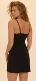 Nahezu unsichtbares Unterkleid aus der Damenunterwäsche-Serie ESSENTIEL von der Marke Simone Perele, Farbe: schwarz, Rückansicht
