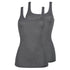 Tank Top im 2er Pack aus der Basicwäsche-Serie COTTON ADVANTAGE von der Marke Skiny, Farbe: anthra melange, Produktfoto