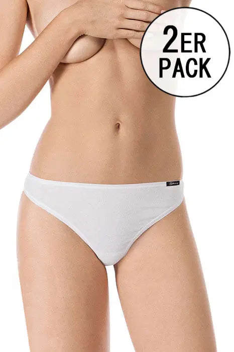 String im 2er Pack aus der Basicwäsche-Serie COTTON ADVANTAGE von der Marke Skiny, Farbe: white, Vorderansicht
