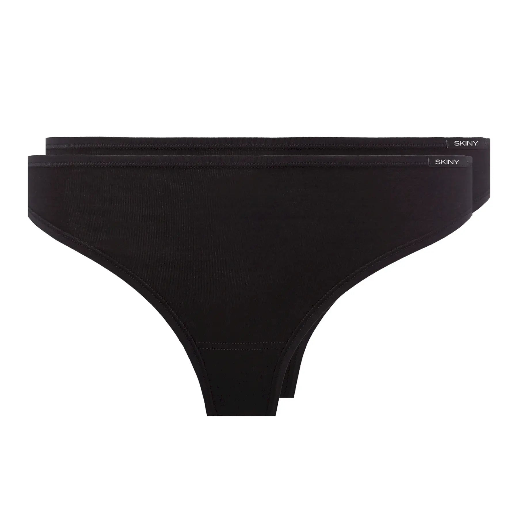 String im 2er Pack aus der Basicwäsche-Serie COTTON ADVANTAGE von der Marke Skiny, Farbe: black, Produktfoto