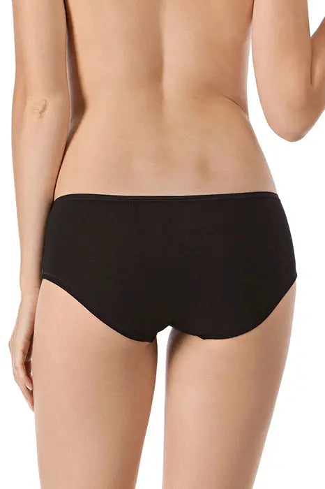 Panty im 2er Pack aus der Basicwäsche-Serie COTTON ADVANTAGE von der Marke Skiny, Farbe: black, Rückansicht