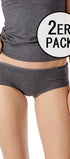 Panty im 2er Pack aus der Basicwäsche-Serie COTTON ADVANTAGE von der Marke Skiny, Farbe: anthra melange, Vorderansicht