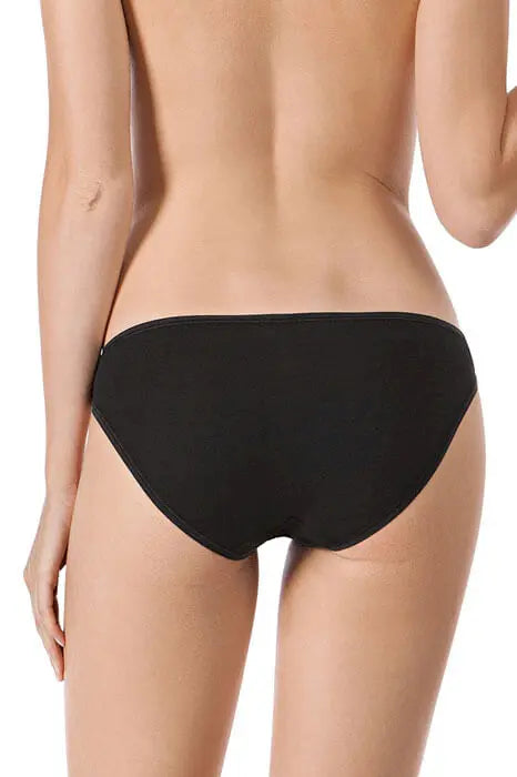 Rio Slip im 2er Pack aus der Basicwäsche-Serie COTTON ADVANTAGE von der Marke Skiny, Farbe: black, Rückansicht