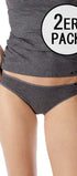 Rio Slip im 2er Pack aus der Basicwäsche-Serie COTTON ADVANTAGE von der Marke Skiny, Farbe: anthra melange, Vorderansicht