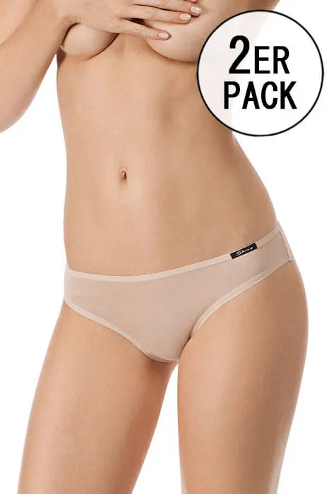 Rio Slip im 2er Pack aus der Basicwäsche-Serie COTTON ADVANTAGE von der Marke Skiny, Farbe: skin, Vorderansicht