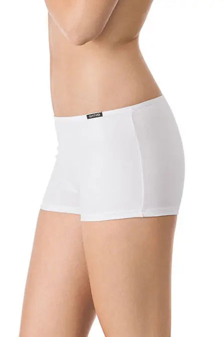 Boyleg Shorts aus der Damenunterwäsche-Serie COTTON ESSENTIALS von der Marke Skiny, Farbe: white, Seitenansicht