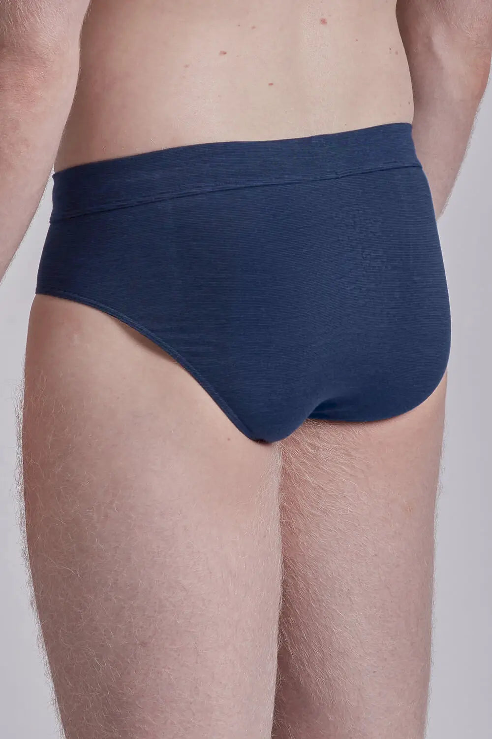 Brasil Slip aus der Unterwäsche-Serie COOLING DELUXE von der Marke Skiny men, Farbe: crownblue stripes, Rückansicht