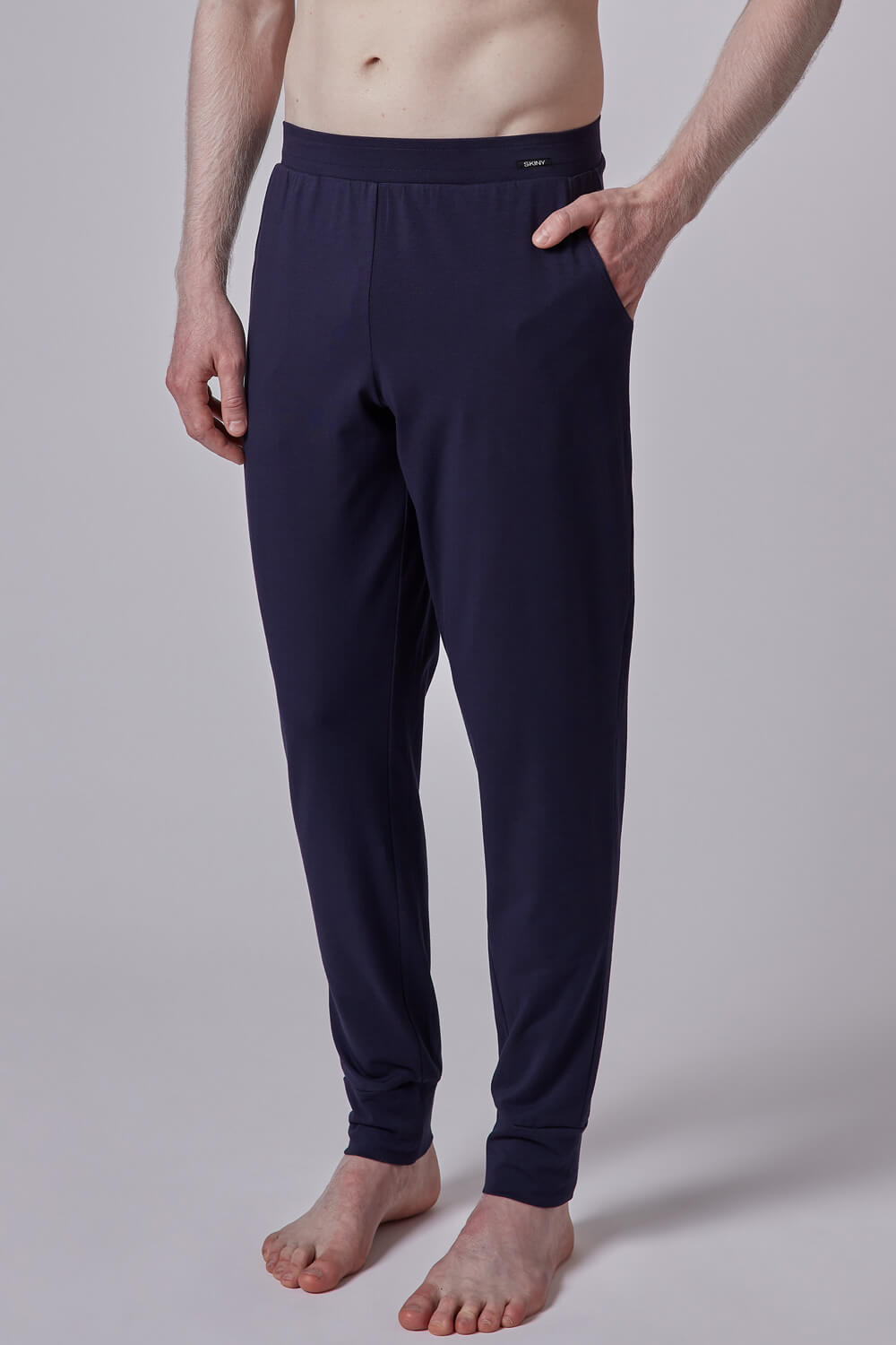 Lange Hose aus der Unterwäsche-Serie NIGHT IN MIX & MATCH von der Marke Skiny men, Farbe: crown blue, Vorderansicht