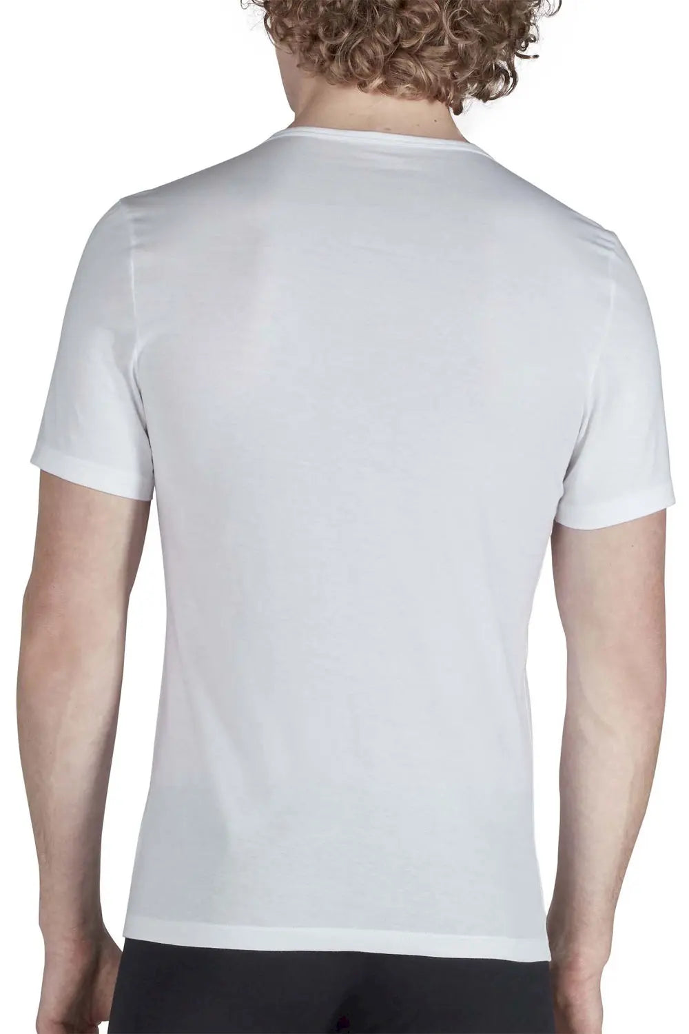 V-Shirt im 2er Pack aus der Männershirt-Serie SHIRT MULTIPACK von der Marke Skiny men, Farbe: white, Rückansicht