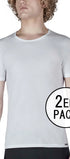 T-Shirt im 2er Pack aus der Männershirt-Serie SHIRT MULTIPACK von der Marke Skiny men, Farbe: white, Vorderansicht