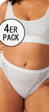 Tai Slip im 4er Pack aus der Damenunterwäsche-Serie CHIC von der Marke Sloggi, Farbe: white, Vorderansicht