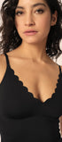 Spaghettishirt aus der Unterwäsche-Serie MICRO ESSENTIALS von der Marke Skiny, Farbe: black, Detailansicht