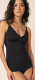 Spaghettishirt aus der Unterwäsche-Serie MICRO ESSENTIALS von der Marke Skiny, Farbe: black, Vorderansicht