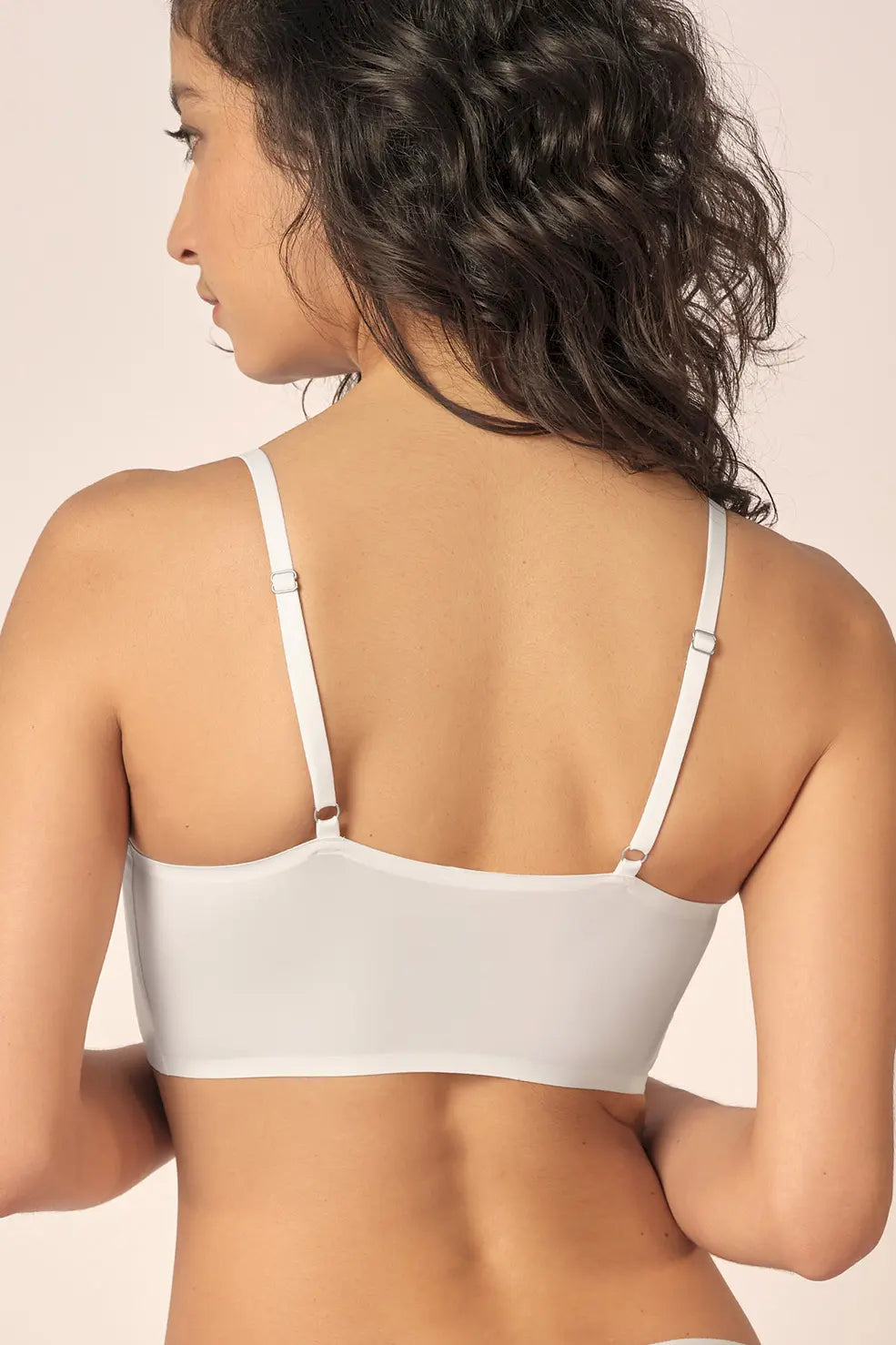 Bustier aus der soften Unterwäsche-Serie MICRO ESSENTIALS von der Marke Skiny, Farbe: white, Rückansicht