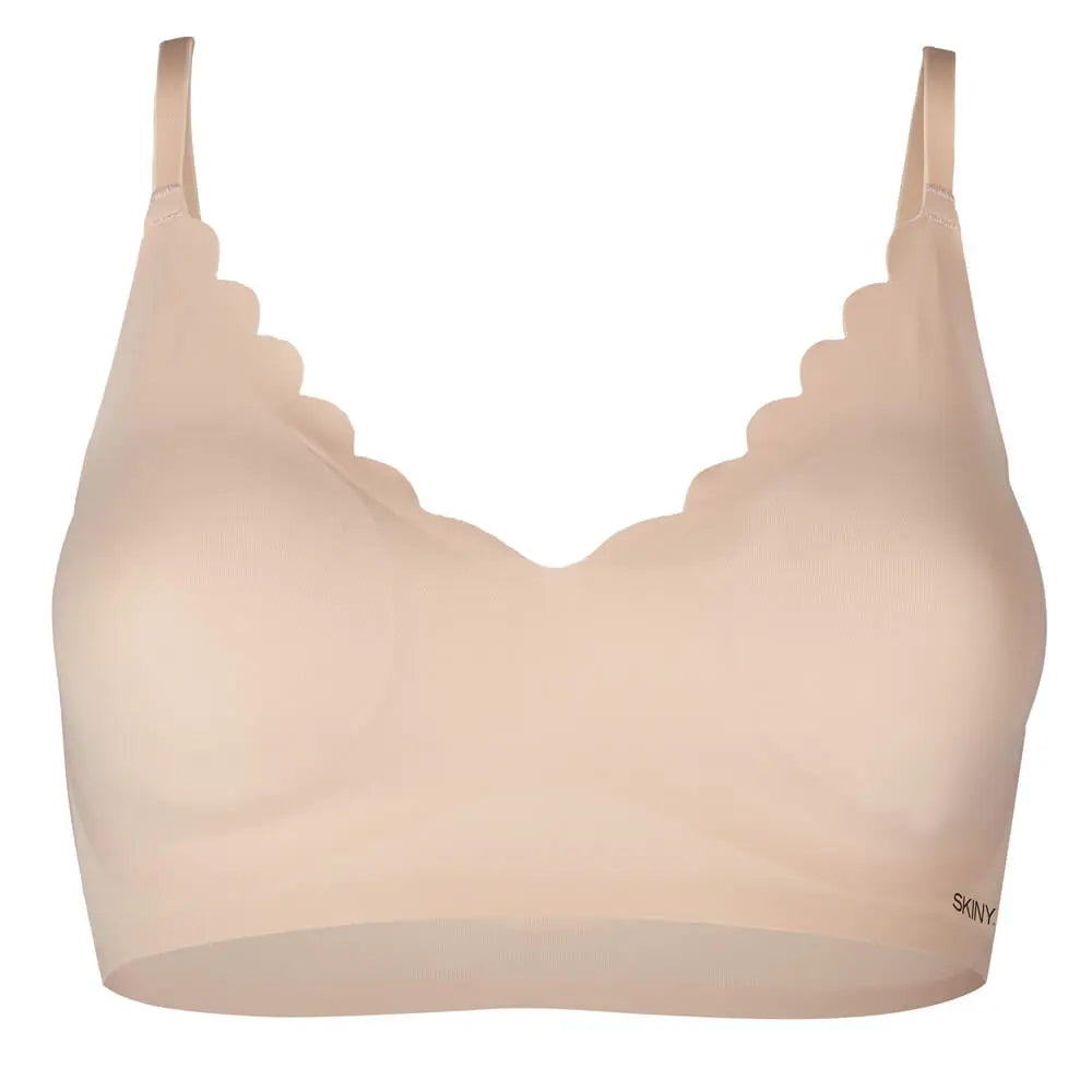 Bustier aus der soften Unterwäsche-Serie MICRO ESSENTIALS von der Marke Skiny, Farbe: beige, Produktfoto