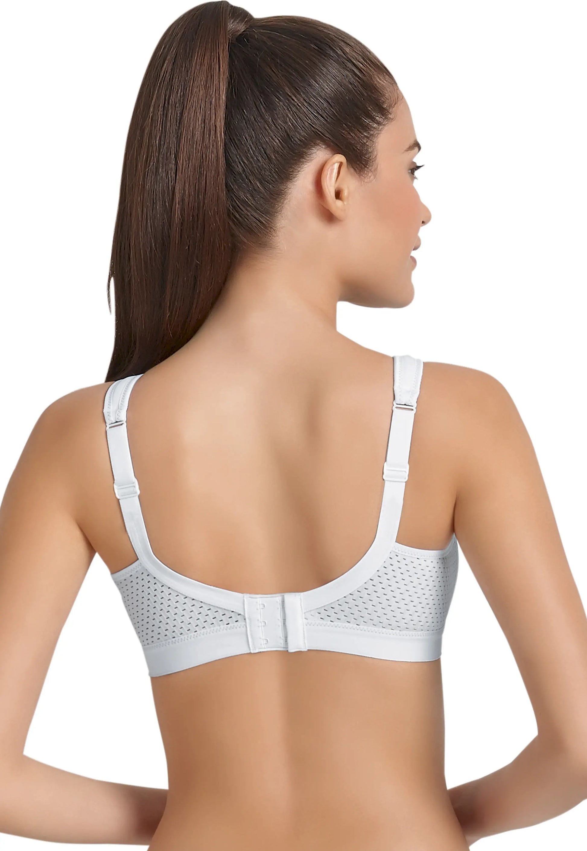 Sport BH aus der Sportwäsche-Serie MOMENTUM von der Marke Anita active, Farbe: weiss, Rückansicht