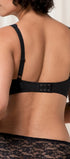 Halbschalen BH mit Einlage aus der Dessous-Serie AMOURETTE 300 von der Marke Triumph, Farbe: black, Rückansicht