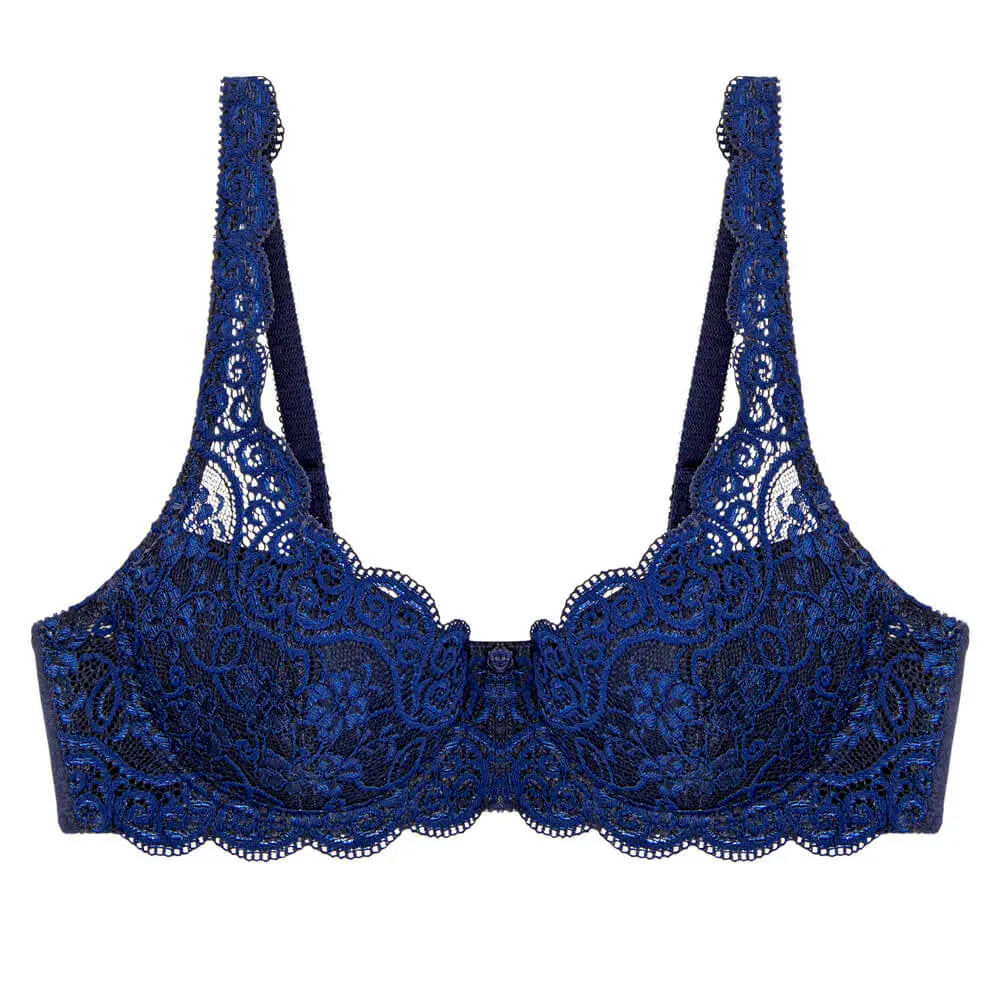 Halbschalen BH mit Einlage aus der Dessous-Serie AMOURETTE 300 von der Marke Triumph, Farbe: deep blue, Produktfoto