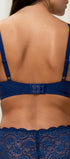 Halbschalen BH mit Einlage aus der Dessous-Serie AMOURETTE 300 von der Marke Triumph, Farbe: deep blue, Rückansicht