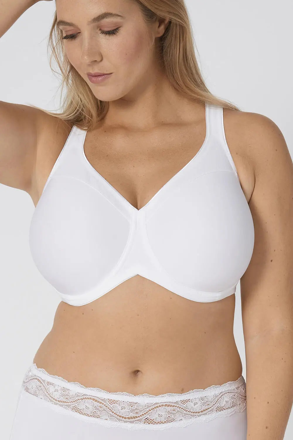 Minimizer BH aus der Unterwäsche-Serie MODERN SOFT & COTTON von der Marke Triumph, Farbe: white, Vorderansicht