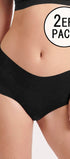 Short im 2er Pack aus der Wäsche-Serie ZERO MODAL 2.0 von der Marke Sloggi, Farbe: black, Vorderansicht