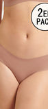 Short im 2er Pack aus der Wäsche-Serie ZERO MODAL 2.0 von der Marke Sloggi, Farbe: cameo brown, Vorderansicht