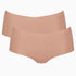 Short im 2er Pack aus der Wäsche-Serie ZERO MODAL 2.0 von der Marke Sloggi, Farbe: cameo brown, Produktfoto