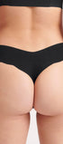 Hipstring im 2er Pack aus der Unterwäsche-Serie ZERO MODAL 2.0von der Marke Sloggi, Farbe: black, Rückansicht