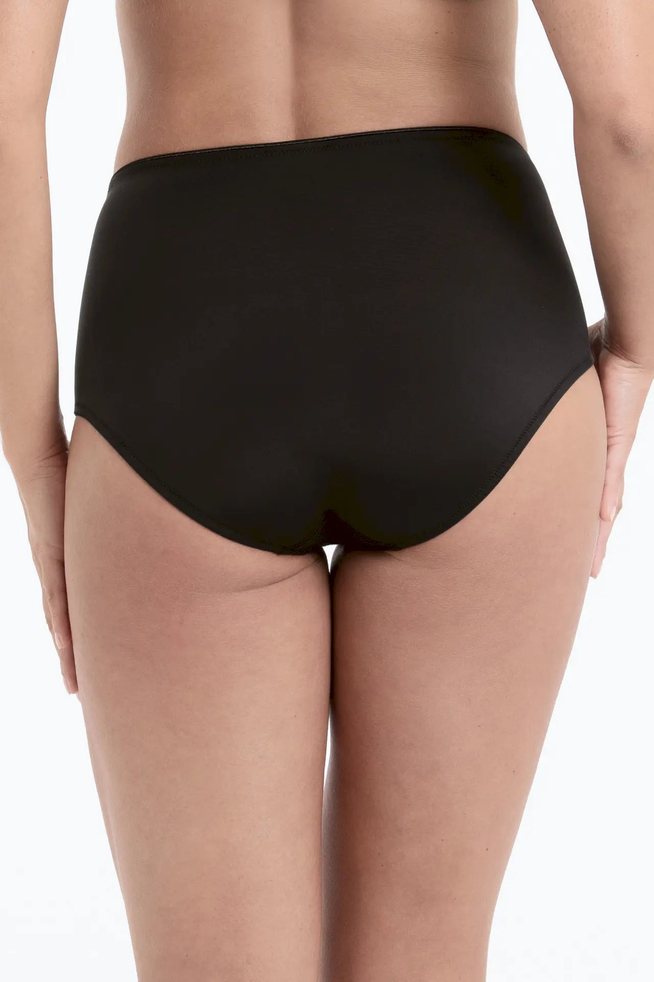 Taillenslip+ aus der Unterwäsche-Serie LENI von der Marke Anita, Farbe: schwarz, Rückansicht